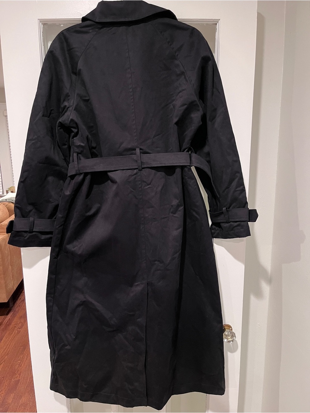 NWT Disturbia Poe Embroidered Black Belted Trench Coat Sz 8 Goth Grunge - Picture 15 of 15
